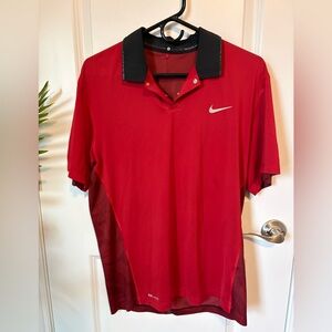Nike Tiger Woods Collection Men's Red and Black Polo Shirt